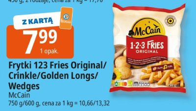 Frytki 123 Fries Original/Crinkle/Golden Longs/Wedges  promocja w Leclerc