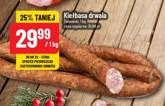 Kiełbasa drwala Żbikowscy promocja w POLOmarket