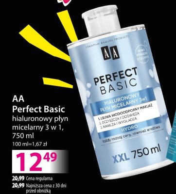 Krem hialuronowy Perfect Basic AA, micellarny 3 w 1, 750 ml promocja w Hebe
