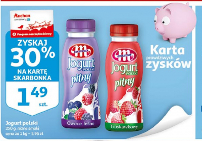 Jogurt pitny truskawka Mlekovita jogurt polski promocja