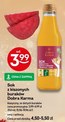 Sok z kiszonych buraków Dobra Karma 250ml promocja w Żabka
