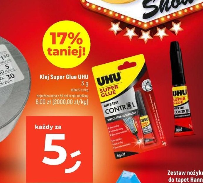 Klej super glue Uhu promocja