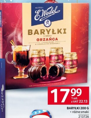 Baryłki E.Wedel 200 g różne smaki promocja w Selgros
