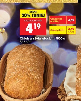 Chleb w stylu włoskim promocja w Biedronka