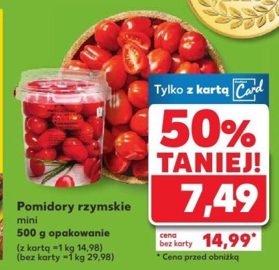 Pomidory rzymskie mini 500 g promocja w Kaufland