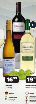 Wino Landen Riesling półwytrawne 750 ml promocja w Netto