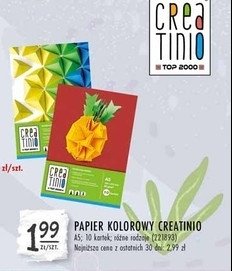 Papier kolorowy a4 10 kartek Creatinio promocja