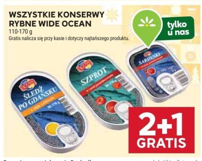 Wszystkie konserwy rybne widoczne ocean promocja w Stokrotka