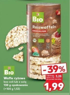 Wafle ryżowe z solą K-classic bio promocja w Kaufland