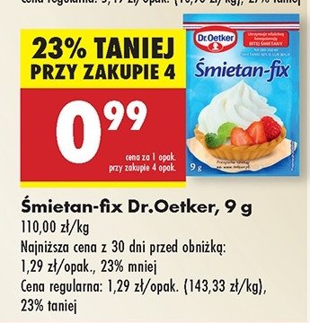 Śmietan-fix Dr. oetker promocja