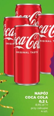 Napój Coca Cola 0,2 L promocja w Duży Ben