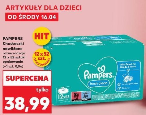Chusteczki nawilżane Pampers fresh clean promocja