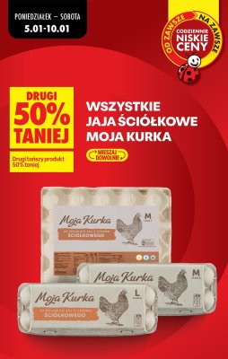Jaja ściółkowe wszystkie rodzaje promocja w Biedronka