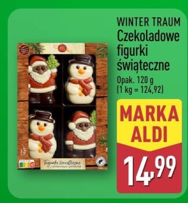 Czekoladowe figurki świąteczne promocja w Aldi