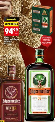 Likier Jägermeister - orange, winter edition, limited retro edition promocja w Biedronka