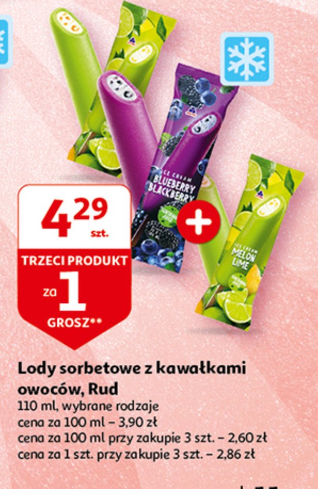 L贸d sorbet blueberry blackberry Rud promocja