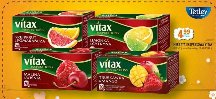 Herbata grejpfrut & pomarańcza Vitax promocje