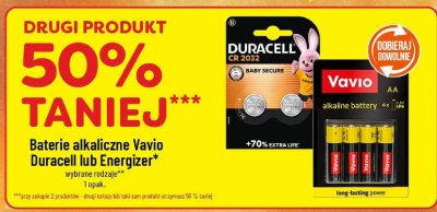 Baterie alkaliczne Vavio Duracell lub Energizer promocja w POLOmarket