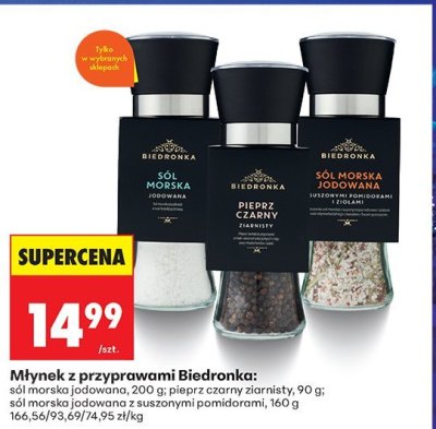 Sól morska jodowana z suszonymi pomidorami Biedronka promocja w Biedronka