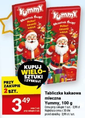 Tabliczka kakaowa mleczna Yummy promocja w Twój Market