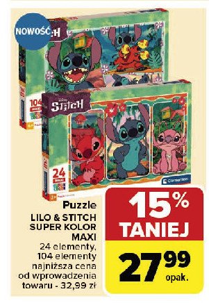 Puzzle super color stitch Clementoni promocja w Carrefour Market