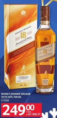 Whisky Johnnie Walker 18 yo 40% 700 ml promocja w Selgros