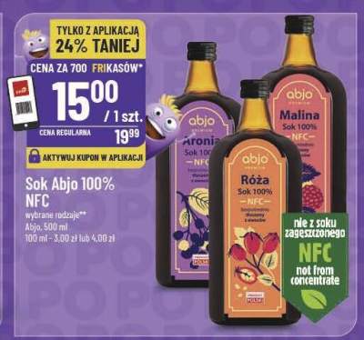 Sok Abjo 100% NFC promocja w POLOmarket