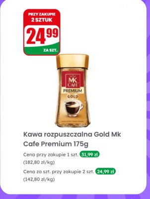 Kawa rozpuszczalna Gold Premium  promocja w Dino