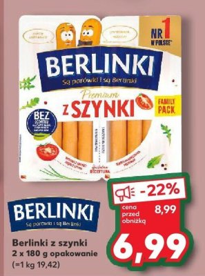Berlinki z szynki BERLINKI promocja w Kaufland