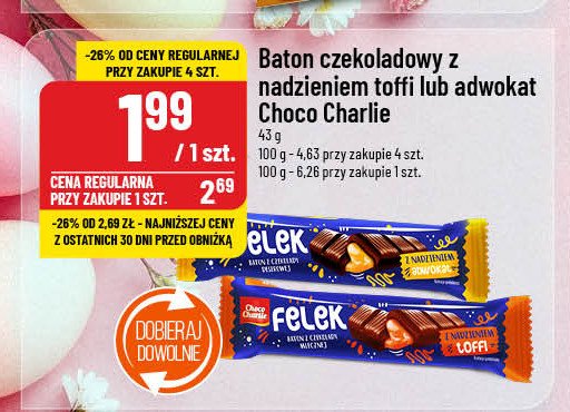 Baton felek toffi Choco charlie promocja w POLOmarket