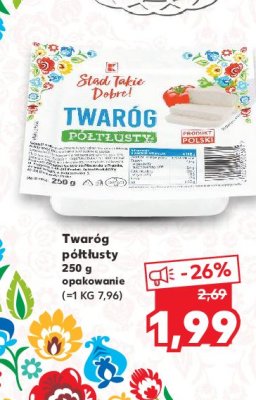 Twaróg półtłusty K-classic stąd takie dobre! promocja