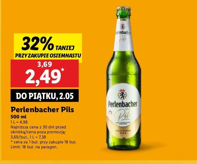 Piwo Perlenbacher pils promocja