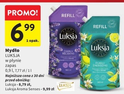 Mydło Luksja w płynie zapas promocja w Intermarche