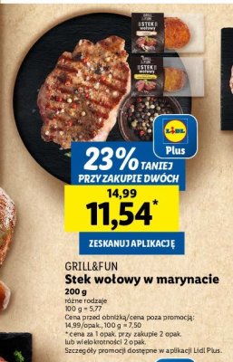 Stek wo艂owy w marynacie truflowej Grill and fun promocja