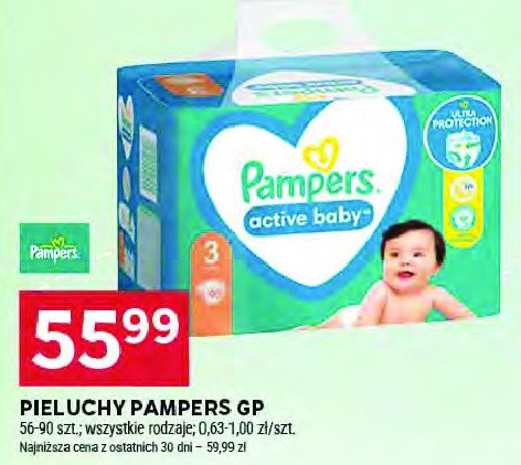 Pieluszki dla dzieci 3 Pampers active baby promocja