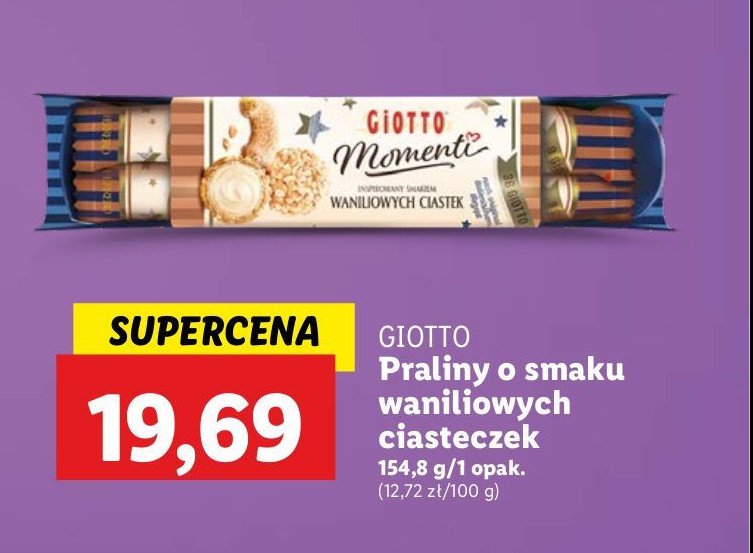 Praliny o smaku waniliowych ciasteczek GIOTTO promocja