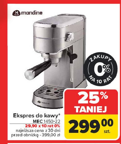 Ekspres do kawy 1450-22 Mandine promocja w Carrefour Market