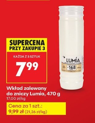Wkład zalewany do znicza  promocja w Biedronka