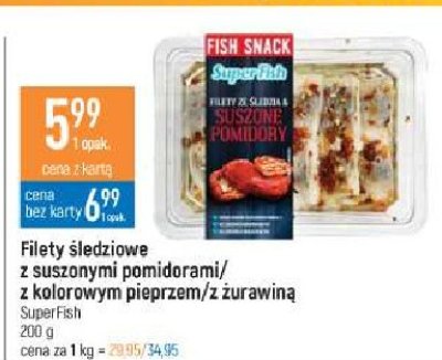 Filet ze śledzia z suszonymi pomidorami Superfish promocja