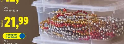 Pudełko z pokrywką 20L promocja w Lidl