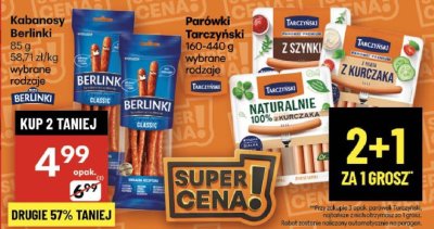 Parówki Tarczyński z szynki, z kurczaka 160-440 g wybrane rodzaje promocja w Delikatesy Centrum