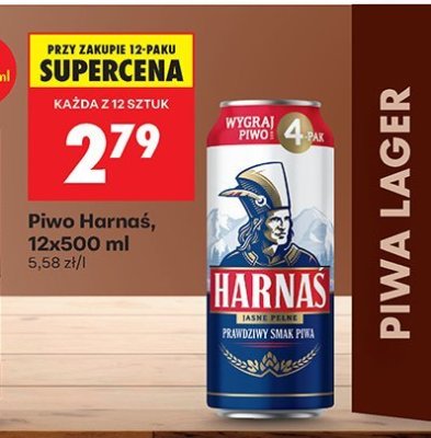 Piwo Harnaś 12x500 ml promocja w Biedronka