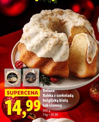 Babka Deluxe z czekoladą belgijską biała lub ciemna promocja w Lidl