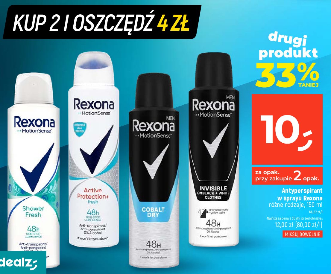 Antyperspirant Rexona shower fresh promocja