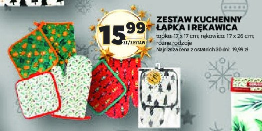 Komplet kuchenny ręcznik + łapka + rękawica promocja w Stokrotka