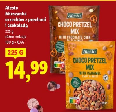 Mix Alesto Mieszanka orzechów preclami i czekoladą promocja w Lidl