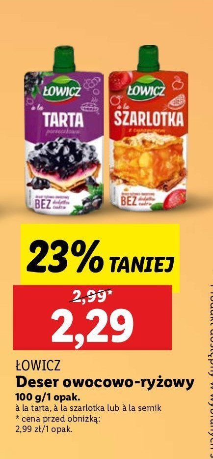 Deser tarta Łowicz promocja