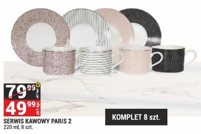 Serwis kawowy PARIS 2 220 ml, 8 szt., komplet 8 szt. promocja w Merkury Market