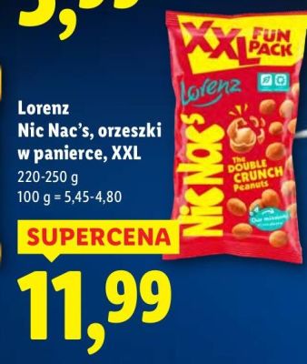 Orzeszki Nic Nac's w panierce, XXL promocja w Lidl