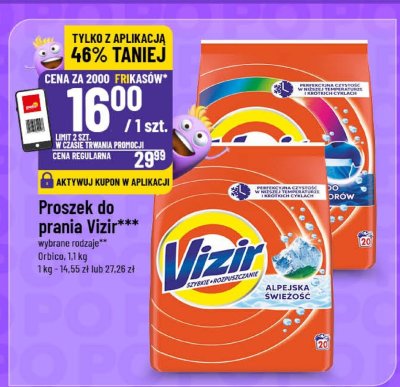 Proszek do prania Vizir wybrane rodzaje promocja w POLOmarket